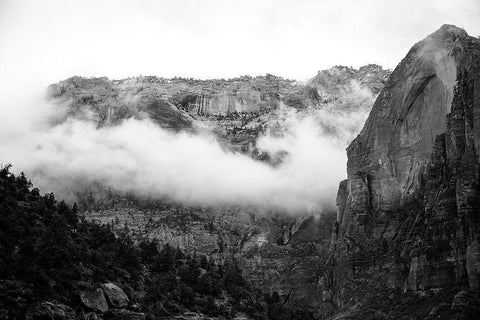 Heaps Canyon White Modern Wood Framed Art Print with Double Matting by Marshall, Laura