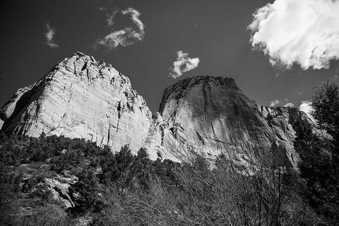 Kolob Canyons I Black Ornate Wood Framed Art Print with Double Matting by Marshall, Laura