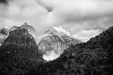 The East Temple Black Ornate Wood Framed Art Print with Double Matting by Marshall, Laura