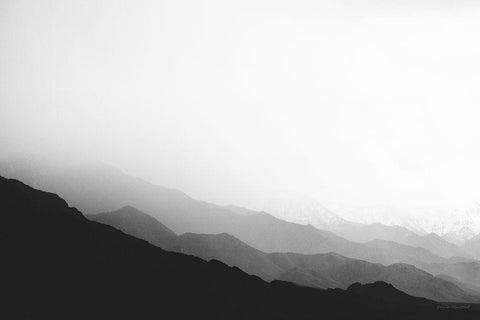 Virgin Mountains II Black Ornate Wood Framed Art Print with Double Matting by Marshall, Laura
