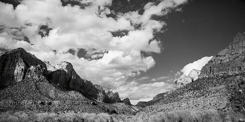 Zion Canyon II White Modern Wood Framed Art Print with Double Matting by Marshall, Laura