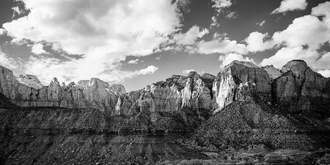 Zion Canyon III Black Ornate Wood Framed Art Print with Double Matting by Marshall, Laura