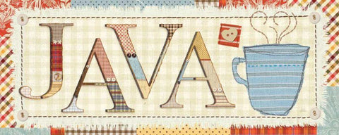 Patchwork Cafe II Black Ornate Wood Framed Art Print with Double Matting by Pela Studio