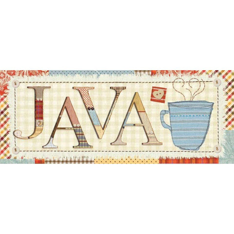 Patchwork Cafe II Gold Ornate Wood Framed Art Print with Double Matting by Pela Studio