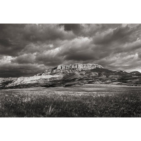 Castle Reef Mountain Black Modern Wood Framed Art Print by Majchrowicz, Alan