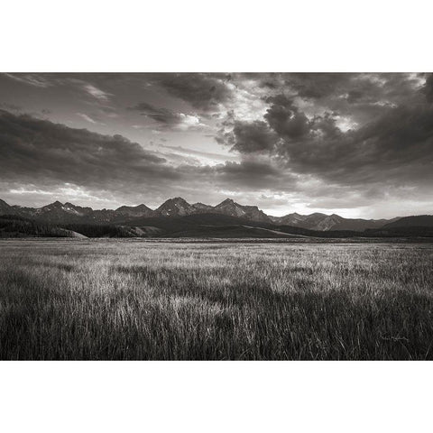 Stanley Basin Sawtooth Mountains Idaho White Modern Wood Framed Art Print by Majchrowicz, Alan