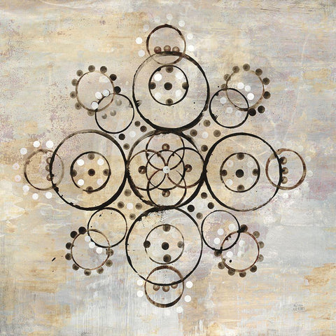 Neutral Mandala I Crop Gold Ornate Wood Framed Art Print with Double Matting by Averinos, Melissa