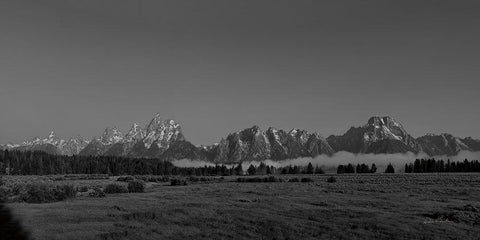 Grand Tetons I White Modern Wood Framed Art Print with Double Matting by Eichman, Andre