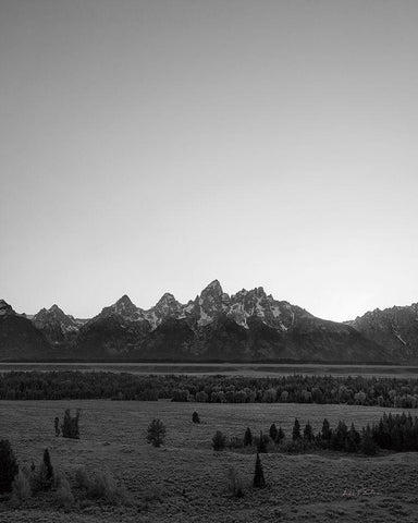 Grand Tetons III White Modern Wood Framed Art Print with Double Matting by Eichman, Andre
