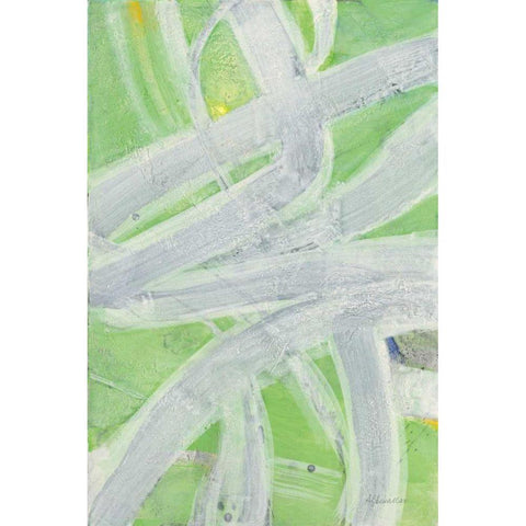Intersections I White Modern Wood Framed Art Print by Hristova, Albena