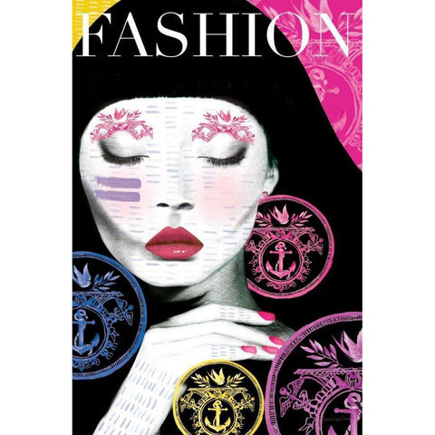 Fashion Black Modern Wood Framed Art Print by Charro, Mercedes Lopez