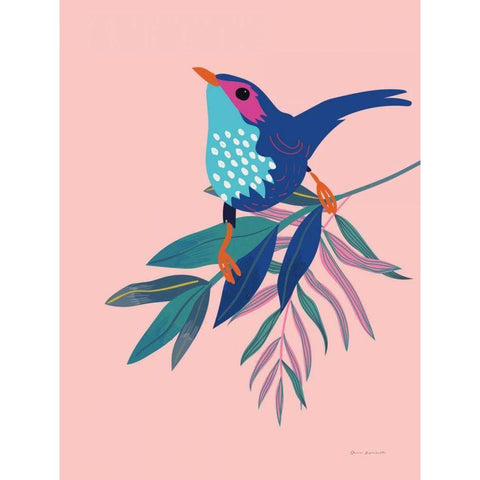 Exotic Birds IV Black Modern Wood Framed Art Print by Escalante, Omar