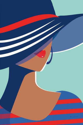 Beach Chic I Black Ornate Wood Framed Art Print with Double Matting by Escalante, Omar