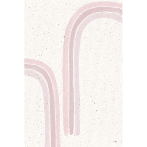 Rainbow Blush II Black Modern Wood Framed Art Print by York, Leah