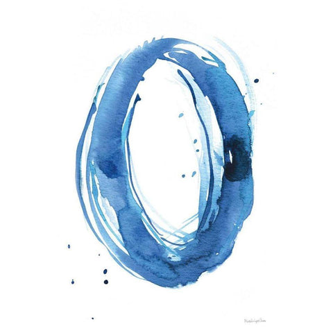 Bold Blue III Black Modern Wood Framed Art Print by Charro, Mercedes Lopez