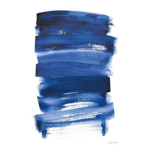 Bold Blue IV White Modern Wood Framed Art Print by Charro, Mercedes Lopez