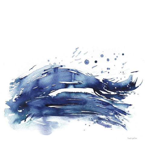 Coastal Splash III Black Modern Wood Framed Art Print with Double Matting by Charro, Mercedes Lopez