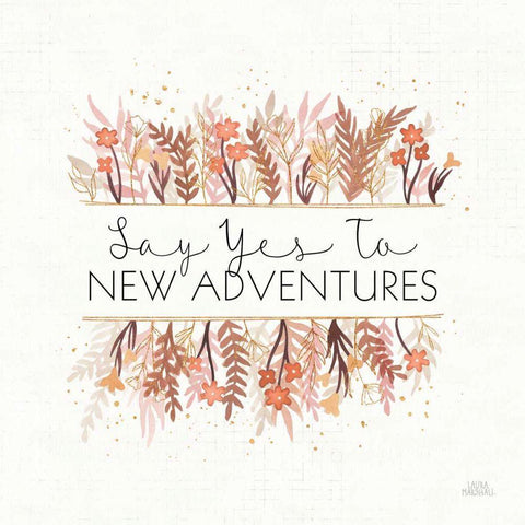 Desert Blooms II White Modern Wood Framed Art Print with Double Matting by Marshall, Laura