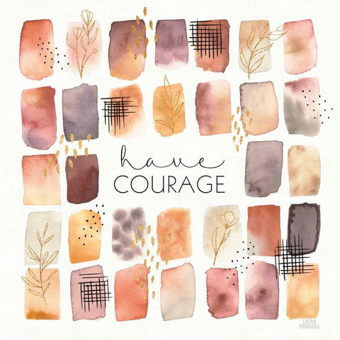 Desert Blooms V Gold Ornate Wood Framed Art Print with Double Matting by Marshall, Laura