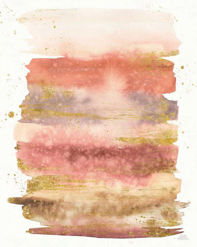 Desert Blooms Abstract II White Modern Wood Framed Art Print with Double Matting by Marshall, Laura