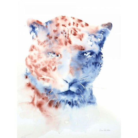 Copper and Blue Cheetah Black Modern Wood Framed Art Print by Valle, Aimee Del