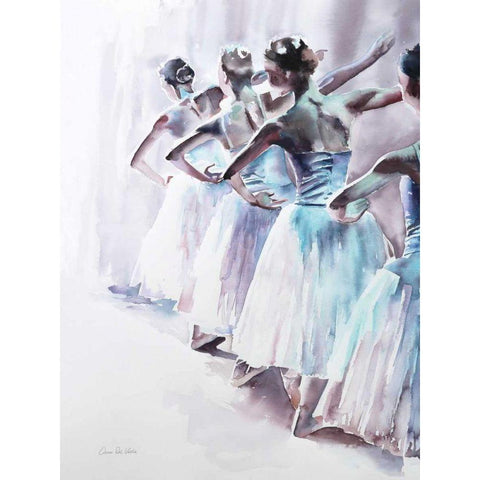 Ballet II White Modern Wood Framed Art Print by Valle, Aimee Del