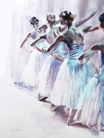 Ballet II White Modern Wood Framed Art Print with Double Matting by Valle, Aimee Del