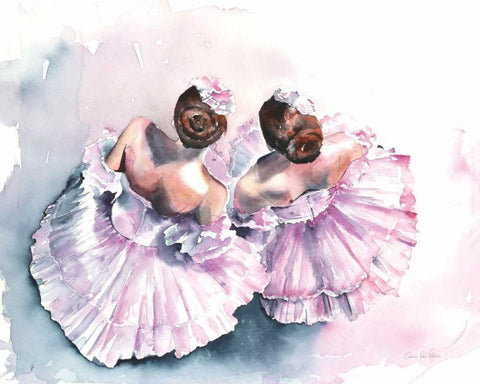 Ballet III White Modern Wood Framed Art Print with Double Matting by Valle, Aimee Del