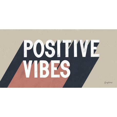 Positive Vibes Black Modern Wood Framed Art Print with Double Matting by Thorns, Becky