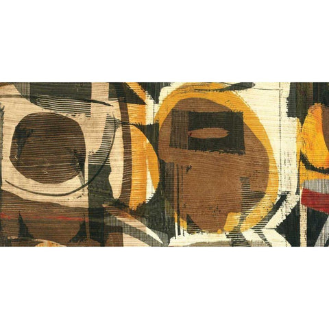 Graphic Abstract I Black Modern Wood Framed Art Print with Double Matting by Wild Apple Portfolio