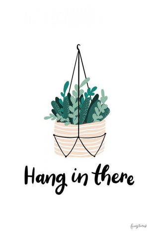 Hang in There Black Ornate Wood Framed Art Print with Double Matting by Thorns, Becky