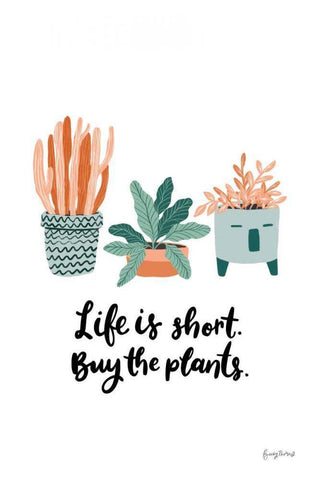 Life is Short Black Ornate Wood Framed Art Print with Double Matting by Thorns, Becky