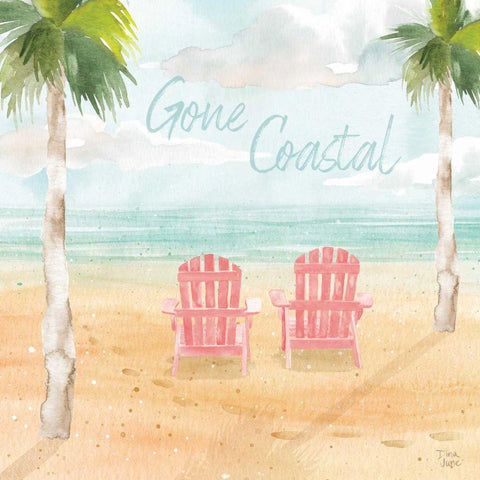 Surfs Up III White Modern Wood Framed Art Print by June, Dina