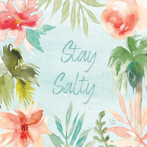 Surfs Up X Gold Ornate Wood Framed Art Print with Double Matting by June, Dina