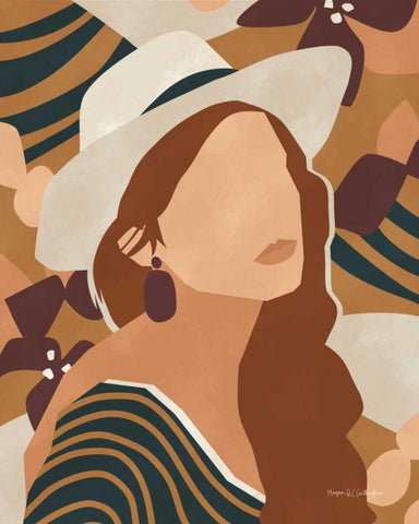 Modern Woman II White Modern Wood Framed Art Print with Double Matting by Gallagher, Megan