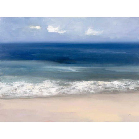 Sand and Sea Black Modern Wood Framed Art Print with Double Matting by Purinton, Julia