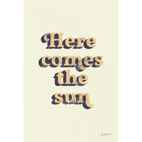 Here Comes the Sun White Modern Wood Framed Art Print by Thorns, Becky