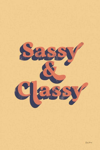 Sassy and Classy Black Ornate Wood Framed Art Print with Double Matting by Thorns, Becky