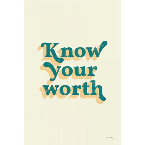 Know Your Worth Black Modern Wood Framed Art Print by Thorns, Becky