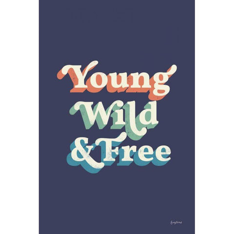 Young Wild and Free Black Modern Wood Framed Art Print with Double Matting by Thorns, Becky