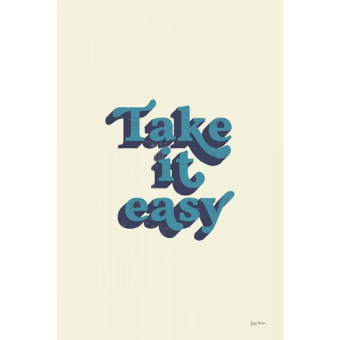 Take it Easy Black Modern Wood Framed Art Print with Double Matting by Thorns, Becky