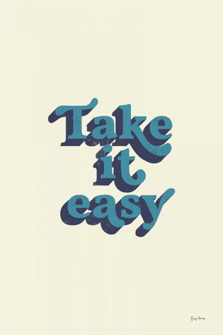 Take it Easy Black Ornate Wood Framed Art Print with Double Matting by Thorns, Becky