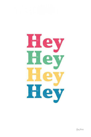Rainbow Hey White Modern Wood Framed Art Print with Double Matting by Thorns, Becky