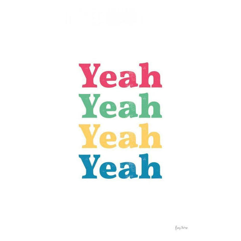 Rainbow Yeah White Modern Wood Framed Art Print by Thorns, Becky