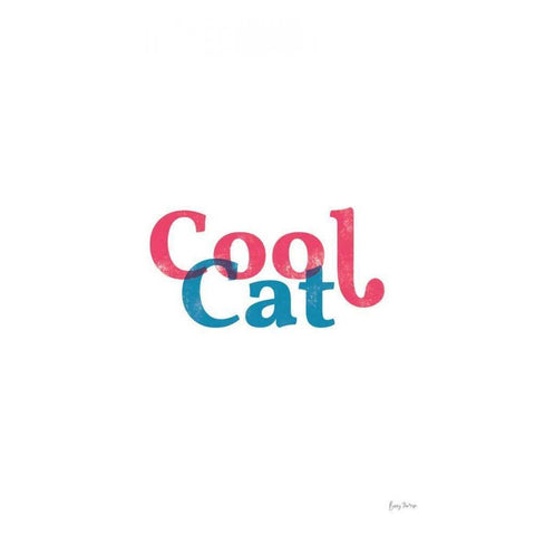 Rainbow Cool Cat Black Modern Wood Framed Art Print with Double Matting by Thorns, Becky