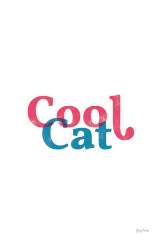 Rainbow Cool Cat Black Ornate Wood Framed Art Print with Double Matting by Thorns, Becky