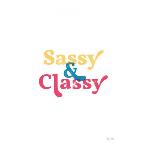 Rainbow Sassy and Classy White Modern Wood Framed Art Print by Thorns, Becky