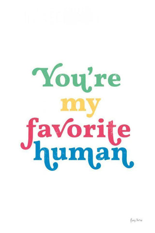 Rainbow Youre My Favorite White Modern Wood Framed Art Print with Double Matting by Thorns, Becky
