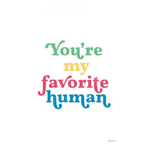 Rainbow Youre My Favorite Black Modern Wood Framed Art Print with Double Matting by Thorns, Becky