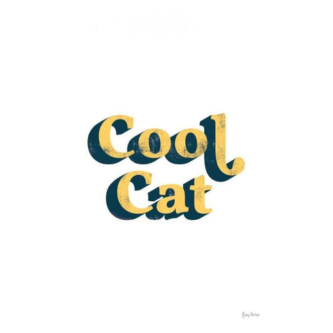 Rainbow Cool Cat Bold Gold Ornate Wood Framed Art Print with Double Matting by Thorns, Becky